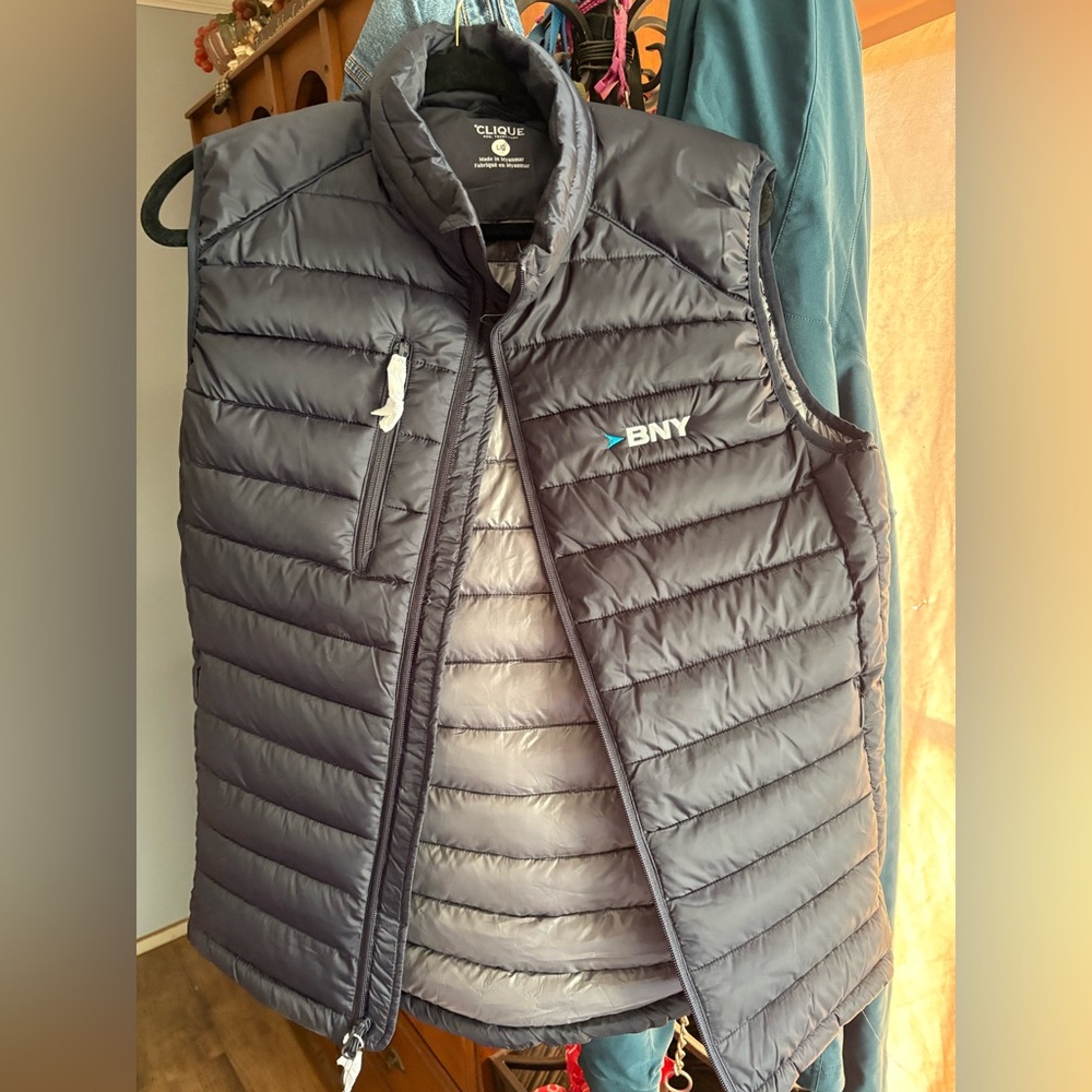 Men's Charcoal Puffer Vest
